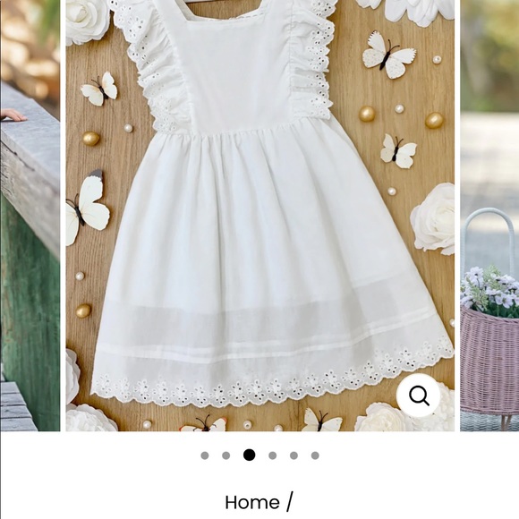 NWT Mia Bella designer Angel Dear white eyelet ruffle dress - Picture 2 of 5